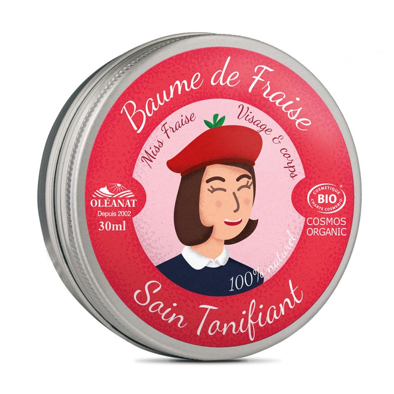 Balsam truskawkowy - Pielęgnacja tonizująca, Miss Fraise, ECOCERT, 30 ml, Oléanat, Le Secret Naturel