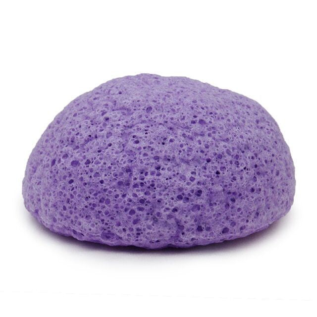 Gąbka Konjac do twarzy, Lawenda, aż 6,3 - 8 cm średnicy, Bebevisa