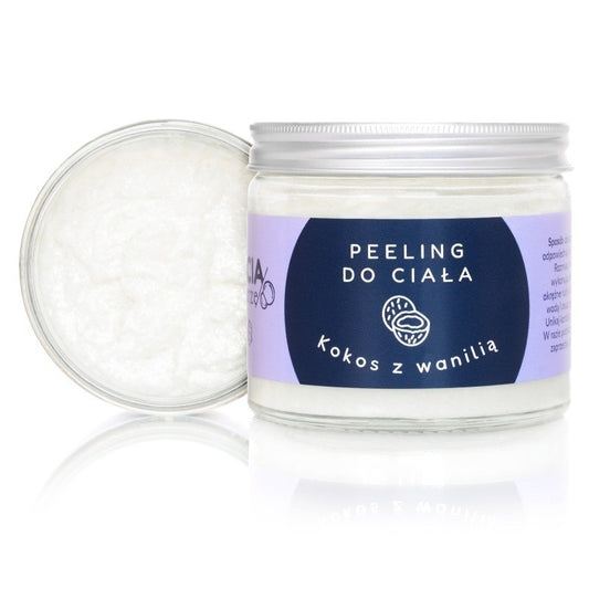 Kokos z wanilią, naturalny peeling solny do ciała, 250g, Bracia Mydlarze