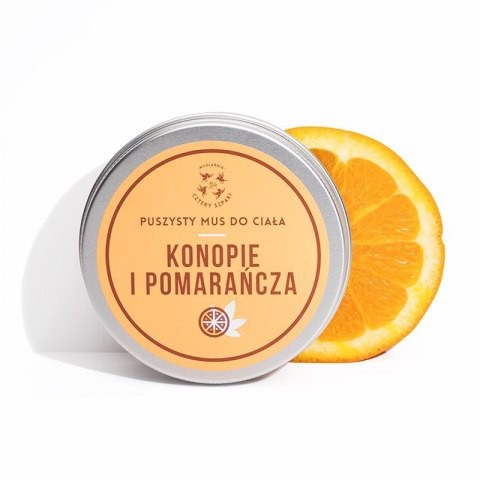 Mus do ciała, masło do ciała – Konopie i Pomarańcza, 150 ml, Cztery Szpaki