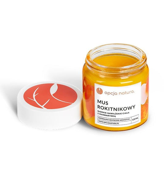 Mus rokitnikowy, słodkie nawilżanie ciała, 120 ml, Opcja Natura