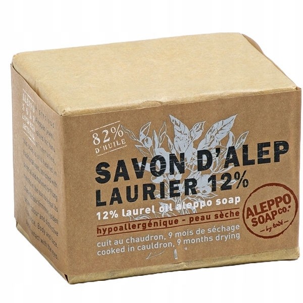 Mydło Aleppo oliwkowo-laurowe, 12% oleju laurowego, 200g, Aleppo Soap Co. by Tadé