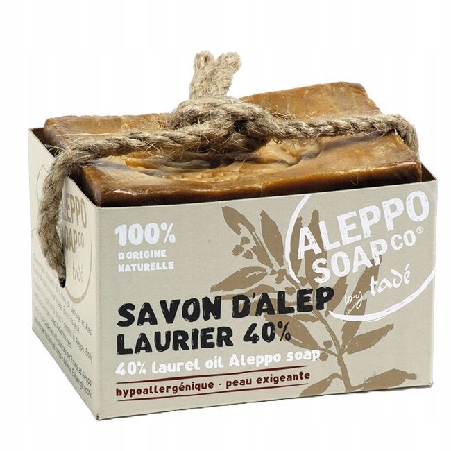 Mydło Aleppo oliwkowo-laurowe, 40% oleju laurowego, 200g, Aleppo Soap Co. by Tadé