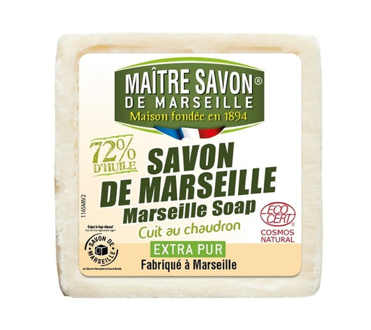 Mydło marsylskie EXTRA PUR, certyfikowane ECOCERT, 500 g, Maitre Savon de Marseille