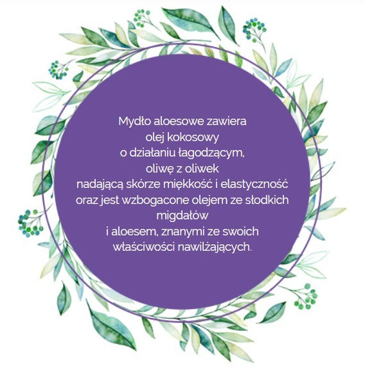 Mydło Marsylskie Prowansalskie ALOES, bez oleju palmowego, 72%, 100g, Le Chatelard 1802