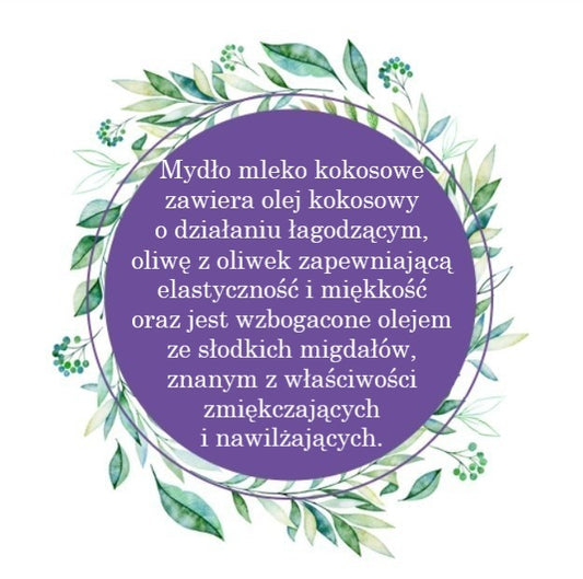 Mydło Marsylskie Prowansalskie MLEKO KOKOSOWE, bez oleju palmowego, 72%, 100g, Le Chatelard 1802