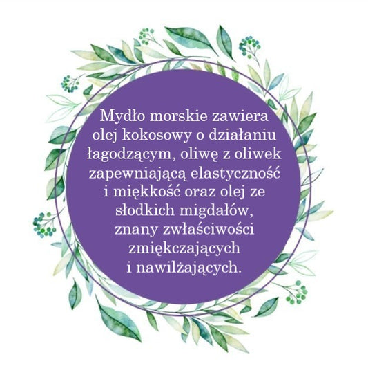 Mydło Marsylskie Prowansalskie MORSKIE, bez oleju palmowego, 72%, 100g, Le Chatelard 1802