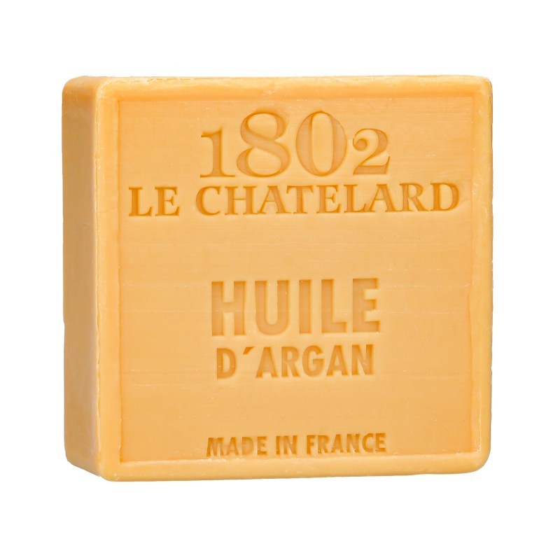 Mydło Marsylskie Prowansalskie OLEJ ARGANOWY, bez oleju palmowego, 72%, 100g, Le Chatelard 1802