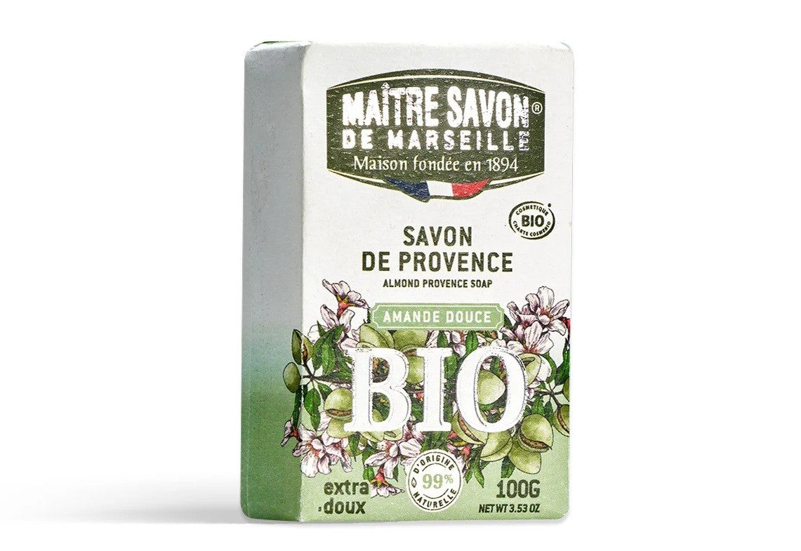 Mydło prowansalskie, MIGDAŁ, COSMOS ORGANIC, 100 g, Maitre Savon de Marseille