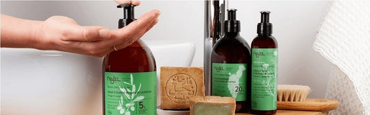 Mydło w płynie Aleppo, do twarzy, ciała i włosów, olej laurowy 5%, Cosmos Organic, 1L, Najel