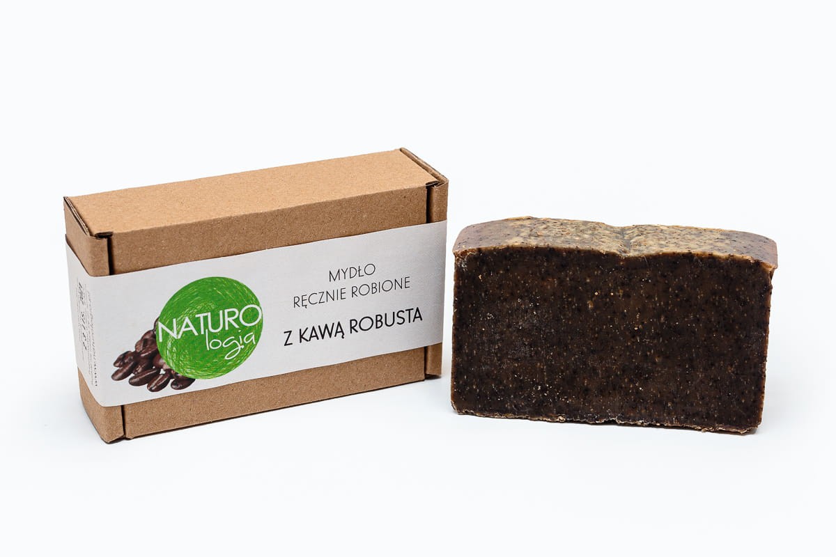 Mydło ręcznie robione, z kawą robusta, peelingujące, 100 g, Naturologia