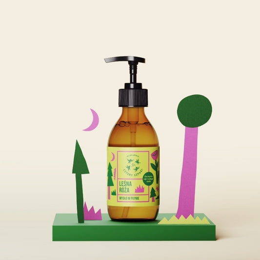 Naturalne mydło w płynie, Leśna róża, 300 ml, Cztery Szpaki