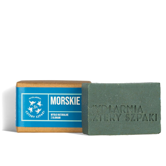 Naturalne mydło z glonami, Morskie, 110 g, Cztery Szpaki