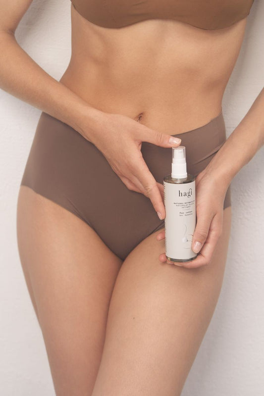 Naturalny olejek intymny, do pielęgnacji i masażu, 100ml, Hagi