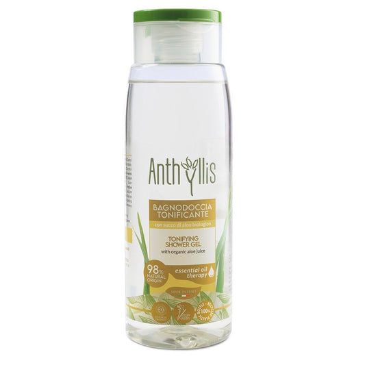 NOWY Tonizujący bio żel pod prysznic, z organicznym sokiem z aloesu, miętą i cytryną, ICEA, 300 ml, Anthyllis, Pierpaoli