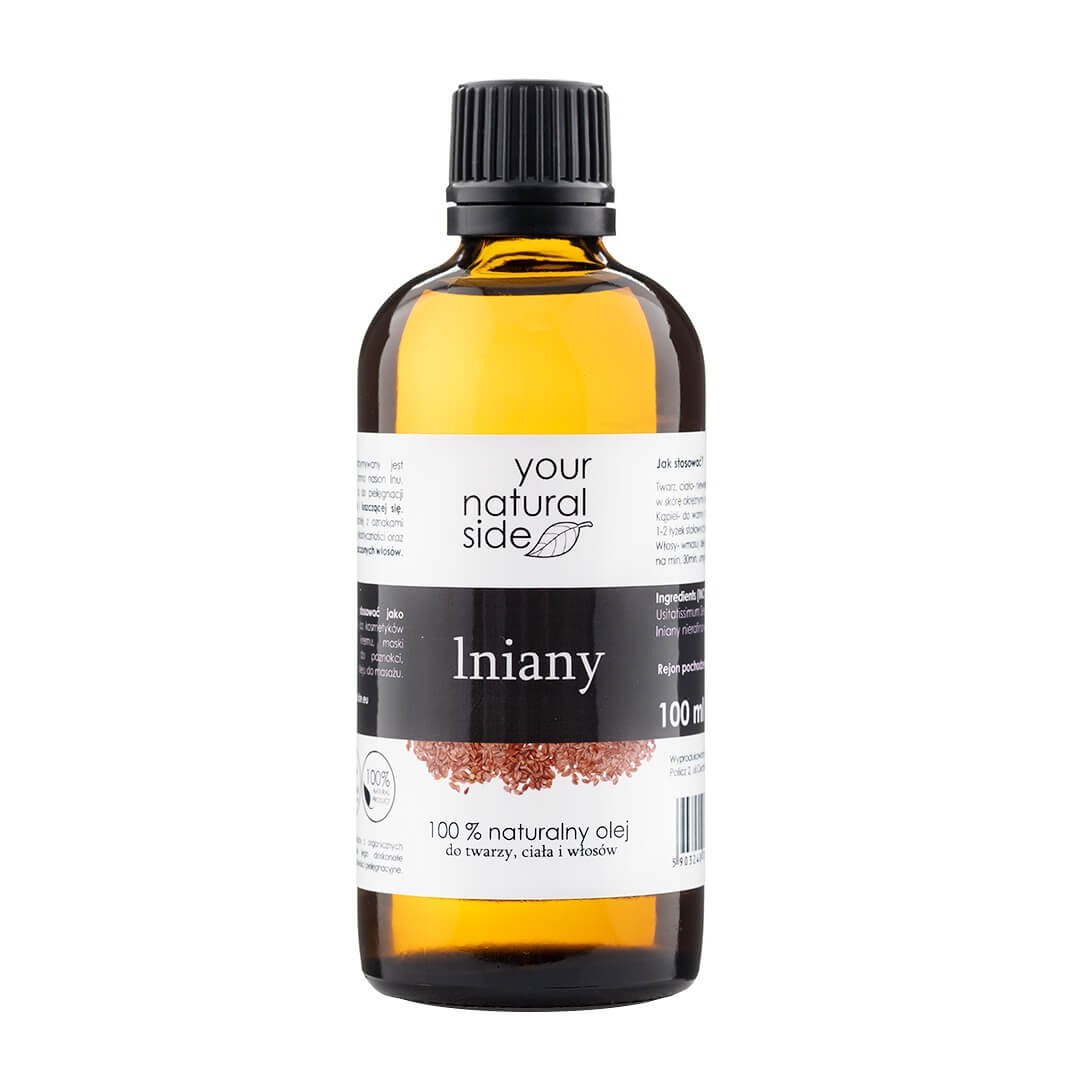 Olej Lniany, nierafinowany, Organic, 100 ml, Your Natural Side