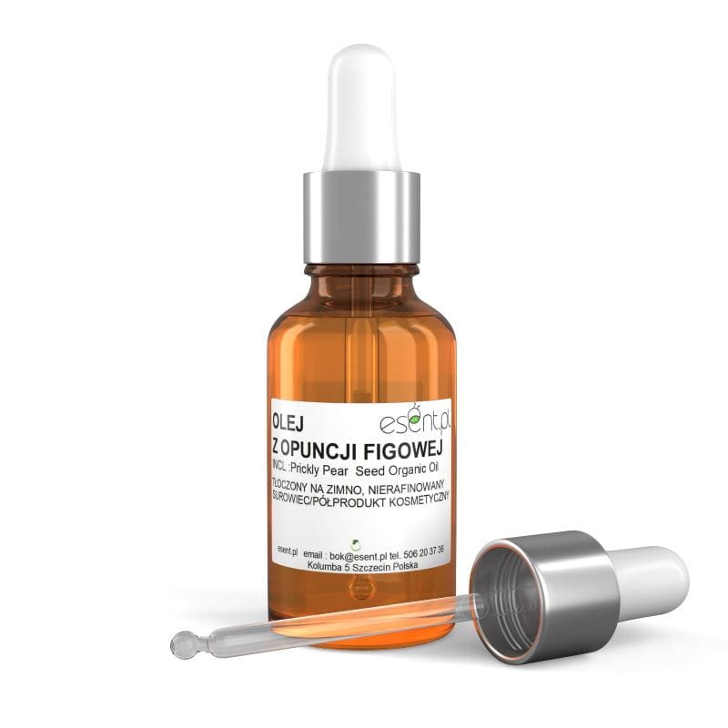 Olej z pestek opuncji figowej, przeciwzmarszczkowy, nierafinowany, w butelce z pipetą, 30ml, Esent