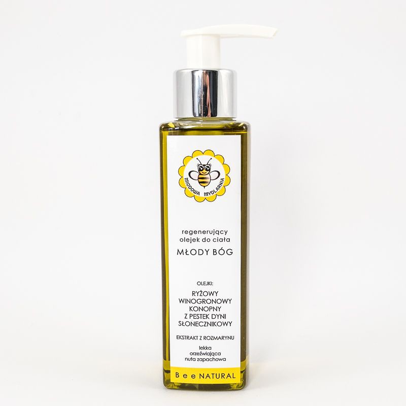 Regenerujący olejek do ciała, Młody Bóg, 150 ml, Miodowa Mydlarnia