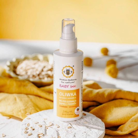 Oliwka dla dzieci i niemowląt, MIODOWO–OWSIANA, Baby Bee, 150ml, Miodowa Mydlarnia