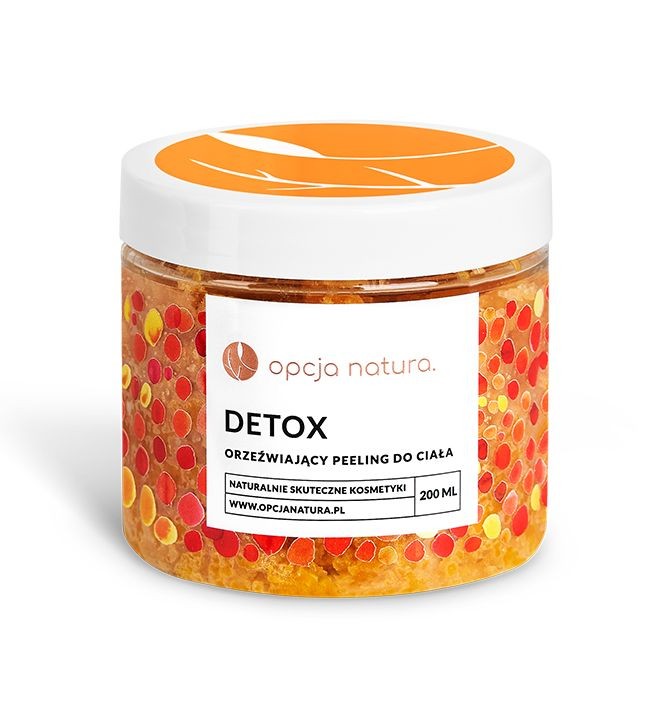 Peeling Detox, orzeźwiający peeling do ciała, 200 ml, Opcja Natura