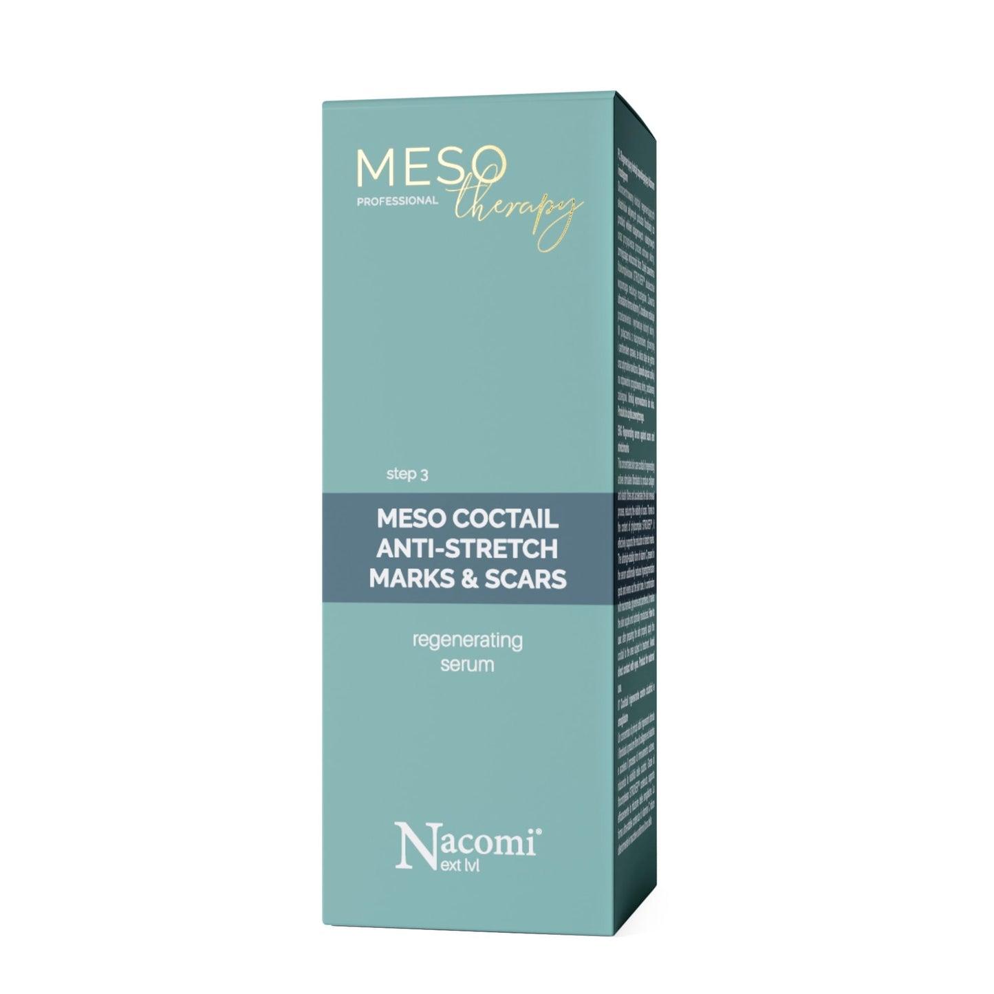 Regenerujący koktajl zapobiegający bliznom i rozstępom, Meso Theraphy, 30ml, Nacomi Next Level