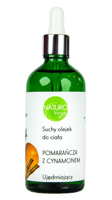 Suchy olejek do ciała, ujędrniający, Pomarańcza z cynamonem, 100 ml, Naturologia
