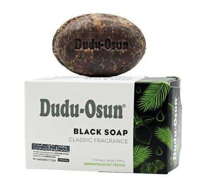 Afrykańskie czarne mydło CLASSIC, naturalne, 150 g, Dudu-Osun