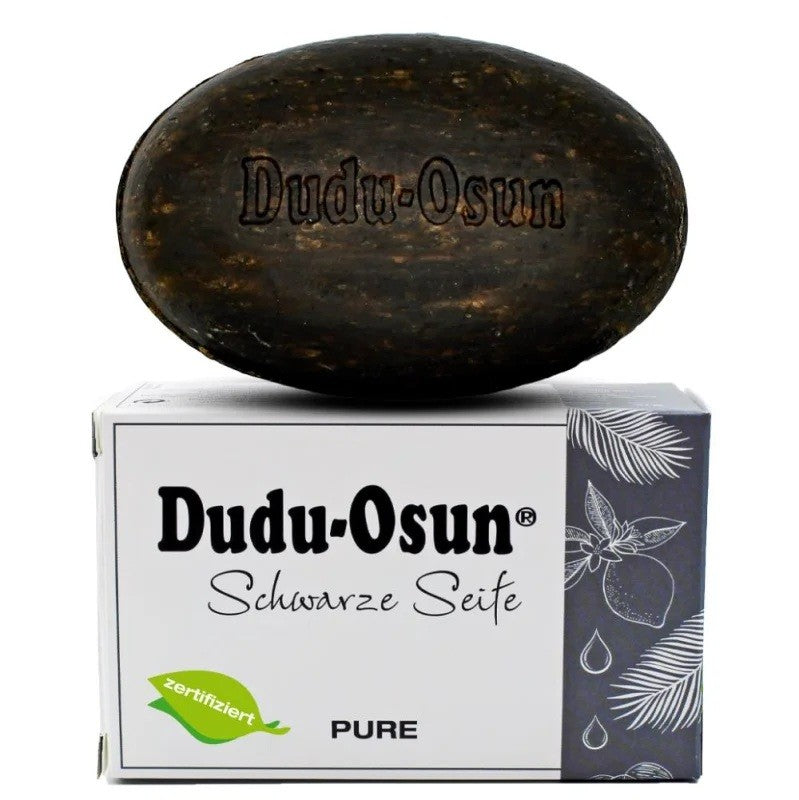 Afrykańskie czarne mydło PURE, naturalne, ekologiczne, bezzapachowe, 150 g, Dudu-Osun