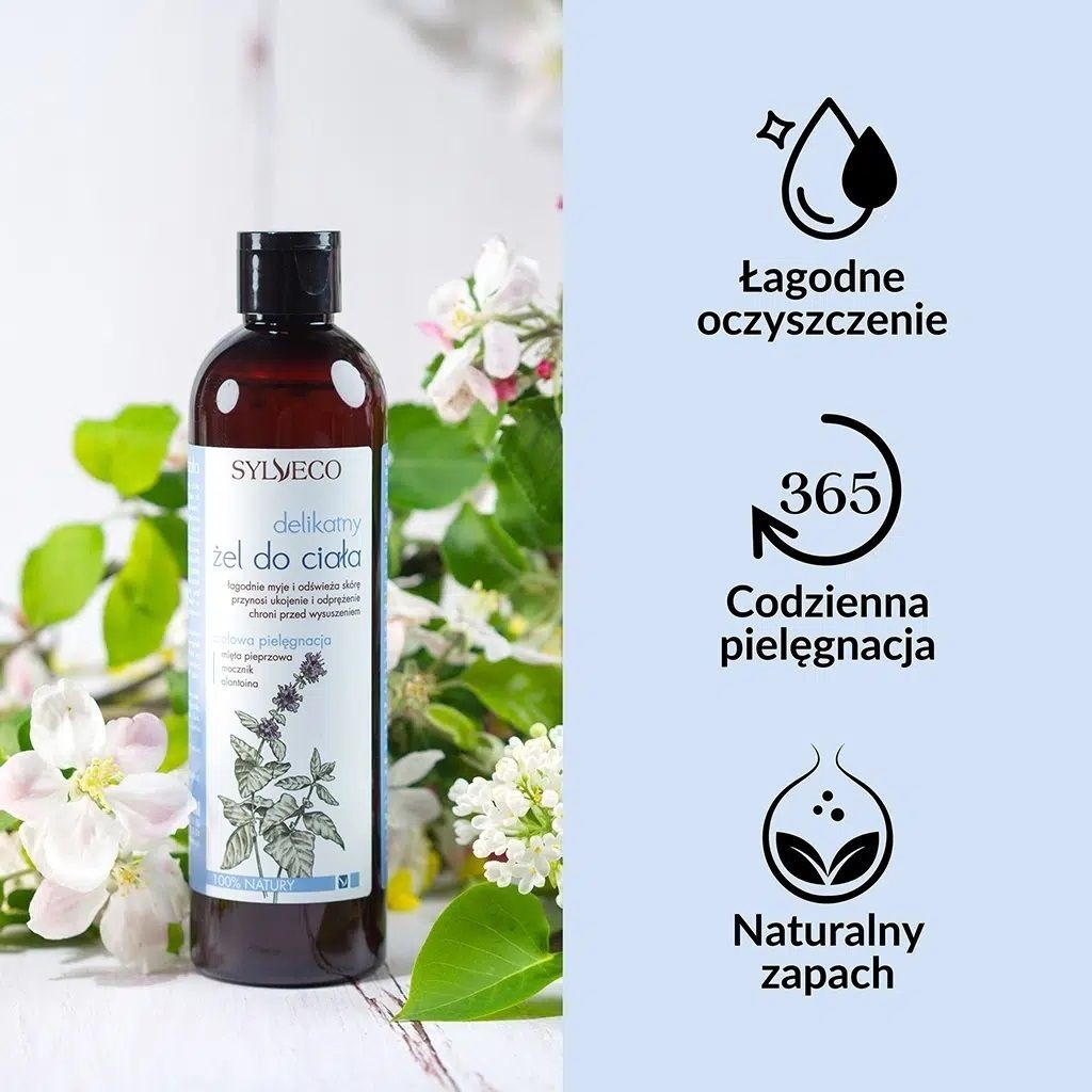 Delikatny żel do ciała, hipoalergiczny, 300 ml, Sylveco