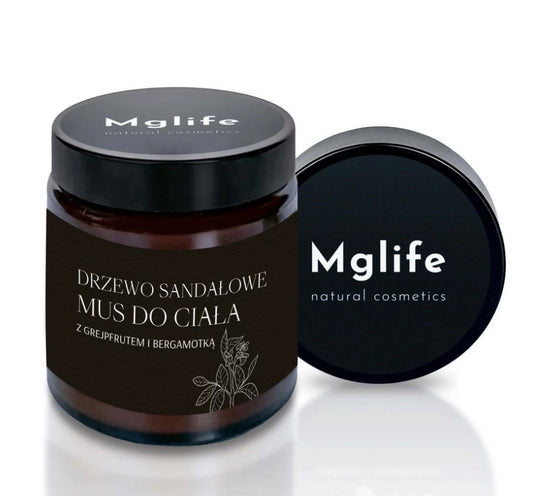 Drzewo sandałowe mus do ciała, z grejpfrutem i bergamotką, 120 ml, MgLife
