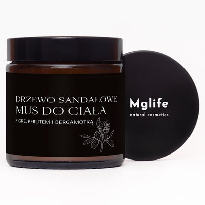 Drzewo sandałowe mus do ciała, z grejpfrutem i bergamotką, 120 ml, MgLife