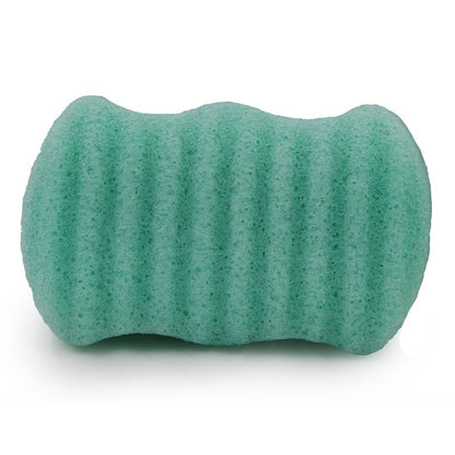 Gąbka Konjac do twarzy i ciała, Fala, Mięta Pieprzowa, aż 10 x 6 cm, Bebevisa