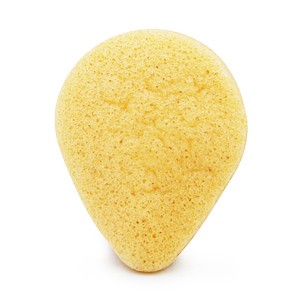 Gąbka Konjac do twarzy, Kropla, Cytryna, aż 8,5 x 7 cm, Bebevisa