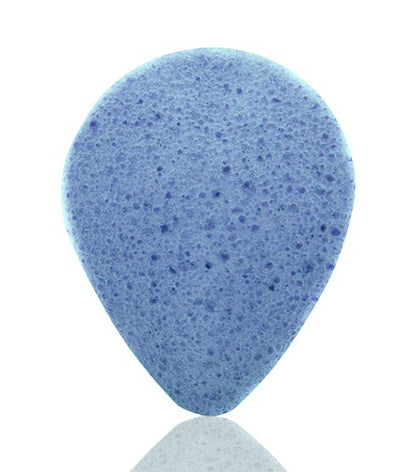 Gąbka Konjac do twarzy, Kropla wody, Borówka, aż 8,5 x 7 cm, Bebevisa