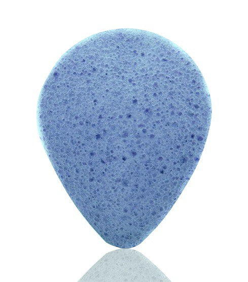 Gąbka Konjac do twarzy, Kropla wody, Borówka, aż 8,5 x 7 cm, Bebevisa