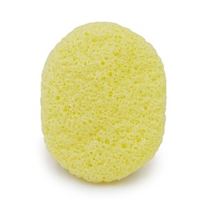 Gąbka Konjac do twarzy, Owalna, Cytryna, aż 8 x 7 cm średnicy, Bebevisa