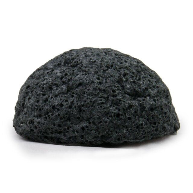 Gąbka Konjac do twarzy z dodatkiem z węgla bambusowego, aż 6,3 - 8 cm średnicy, Bebevisa