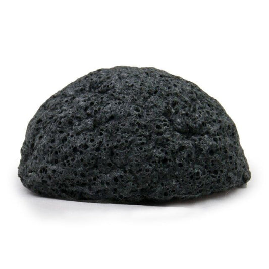 Gąbka Konjac do twarzy z dodatkiem z węgla bambusowego, aż 6,3 - 8 cm średnicy, Bebevisa