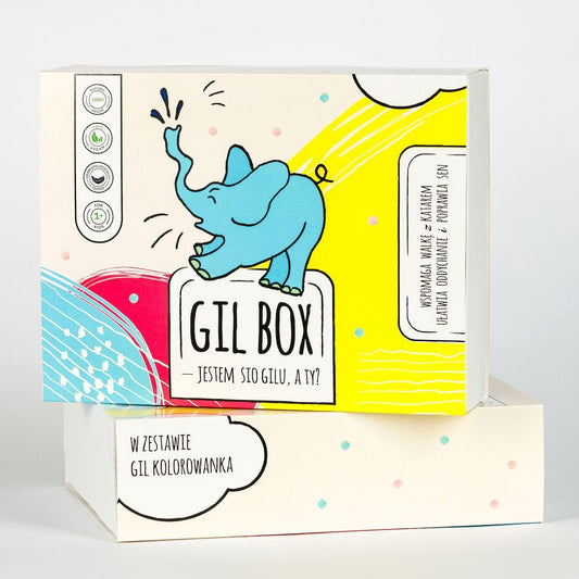 Gil Box zestaw produktów (sól do kąpieli, olejek wspomagający walkę z katarem, olejek do aromaterapii), Sio Gilu