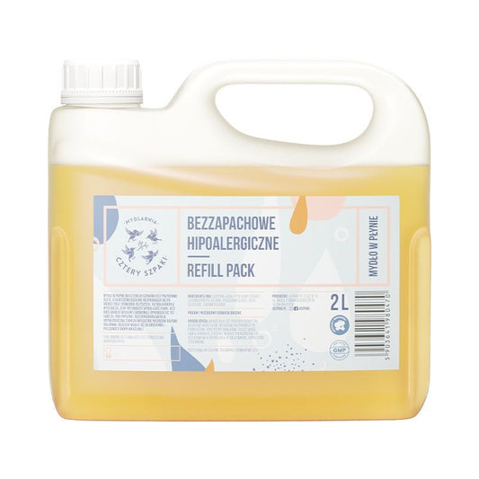 Hipoalergiczne mydło w płynie, uzupełnienie, 2l, Cztery Szpaki