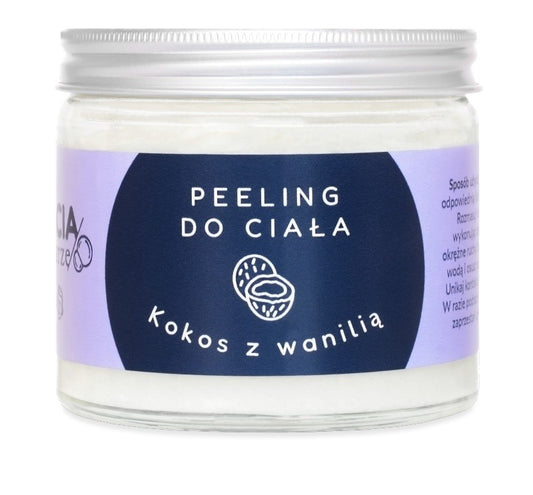 Kokos z wanilią, naturalny peeling solny do ciała, 250g, Bracia Mydlarze