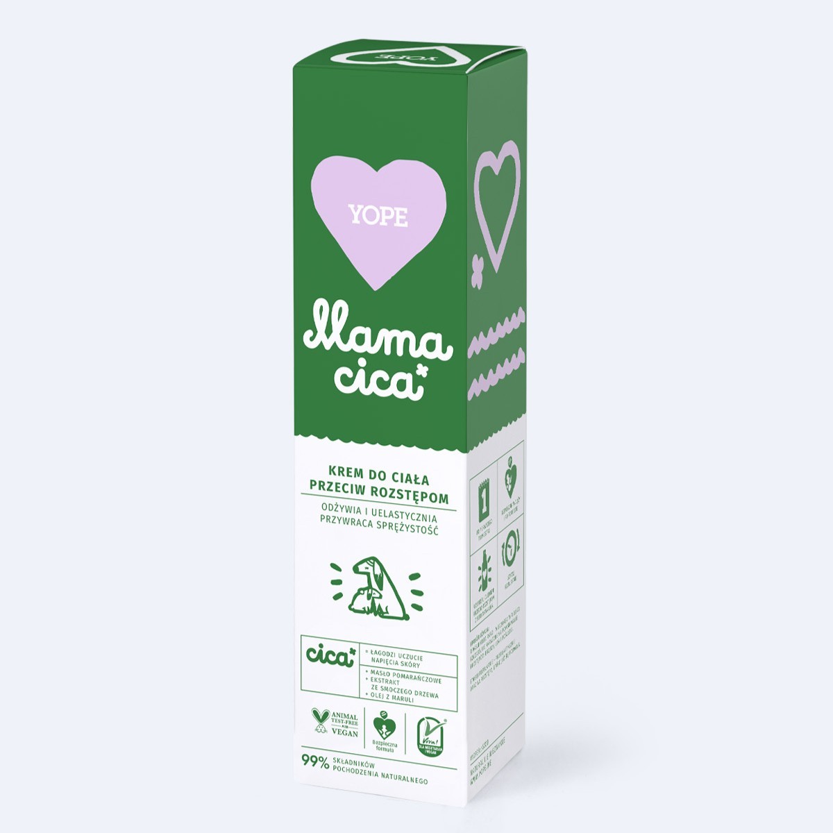 Krem do ciała przeciw rozstępom, Mama CICA, naturalny, odżywia i uelastycznia, 150ml, Yope