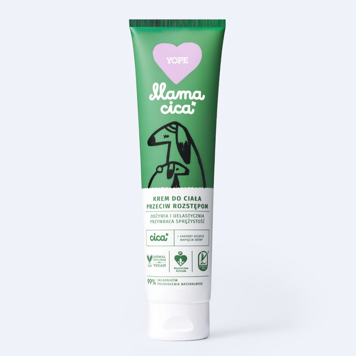 Krem do ciała przeciw rozstępom, Mama CICA, naturalny, odżywia i uelastycznia, 150ml, Yope
