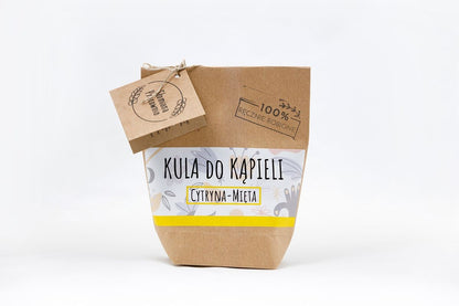 Kula do kąpieli Cytryna Mięta, 70g, Słomiana Pracownia