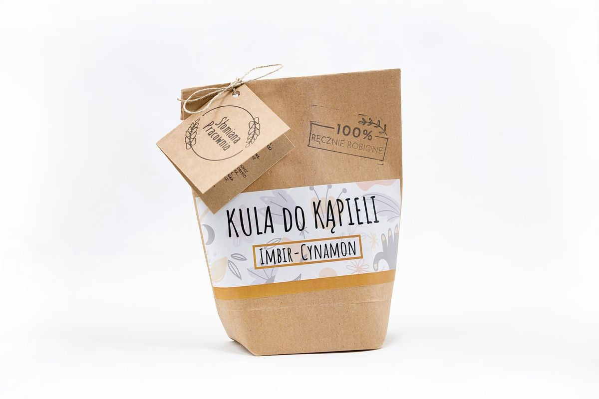 Kula do kąpieli Imbir-Cynamon, 70g, Słomiana Pracownia