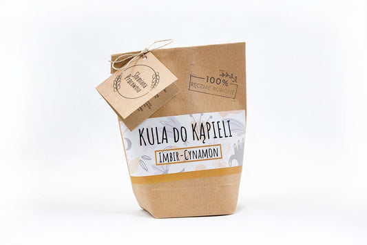 Kula do kąpieli Imbir-Cynamon, 70g, Słomiana Pracownia