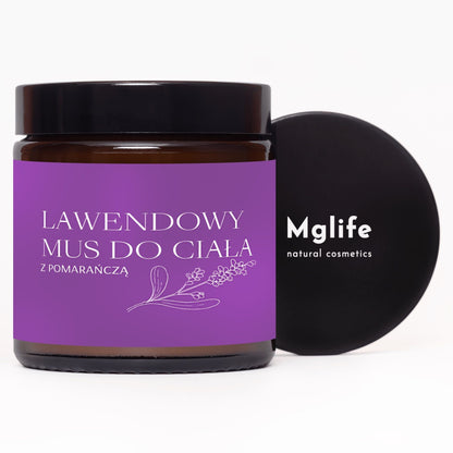 Lawendowy mus do ciała z pomarańczą, 120 ml, Mglife