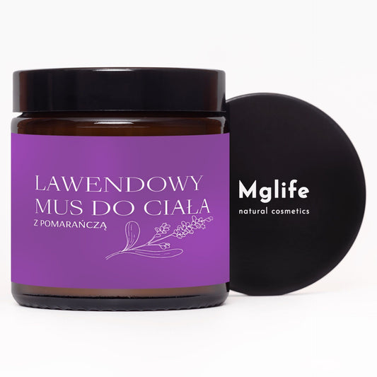 Lawendowy mus do ciała z pomarańczą, 120 ml, Mglife