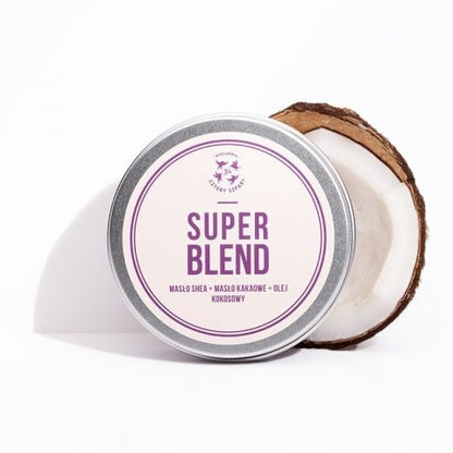 Masło do ciała Super Blend – Masło Shea, Masło Kakaowe, Olej Kokosowy, 150 ml, Cztery Szpaki