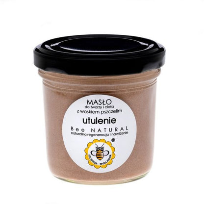 Masło do twarzy i ciała z woskiem pszczelim i masłem kakaowym, Utulenie, 65 g, Miodowa Mydlarnia
